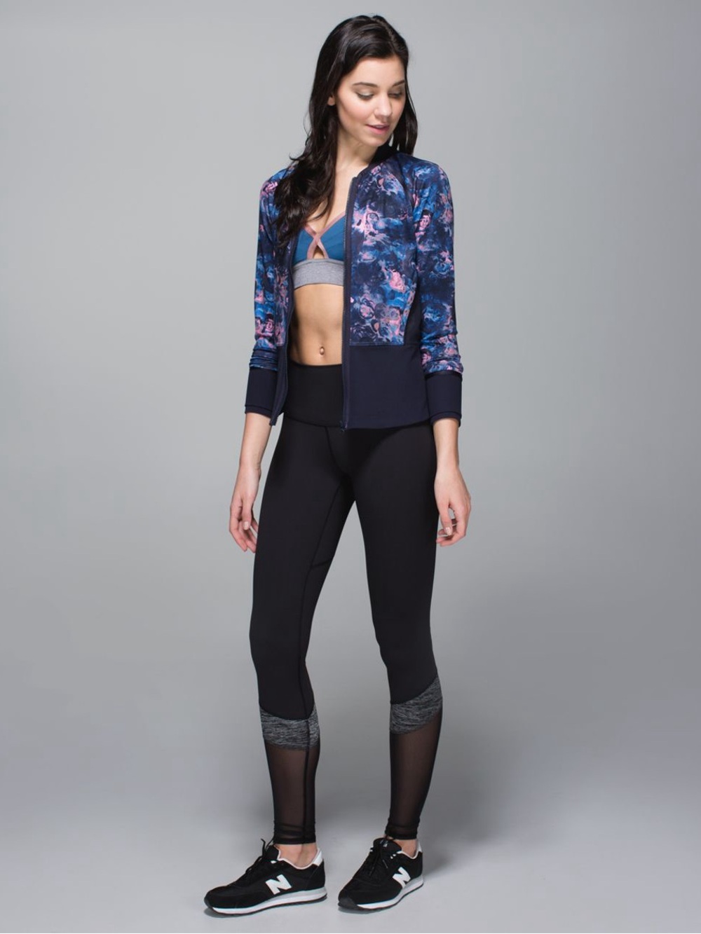 Vintage Lululemon Moody Mirage If You're Lucky Jacket Floral Mesh Size 10 Rare
